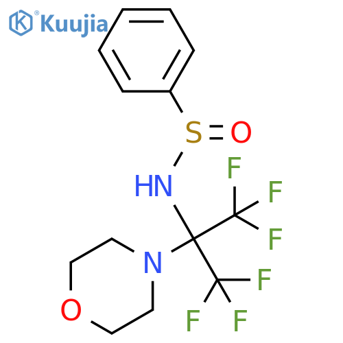 Benzenesulfinamide,N-[2,2,2-trifluoro-1-(4-morpholinyl)-1-(trifluoromethyl)ethyl]- structure