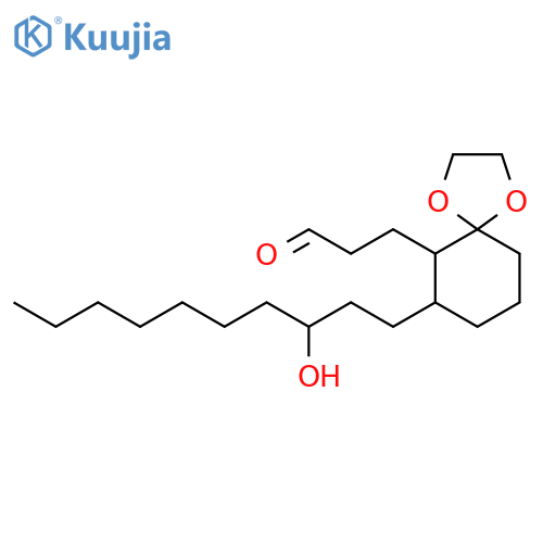 1,4-Dioxaspiro[4.5]decane-6-propanal, 7-(3-hydroxydecyl)- structure