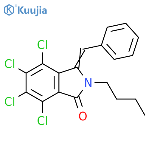 1H-Isoindol-1-one,2-butyl-4,5,6,7-tetrachloro-2,3-dihydro-3-(phenylmethylene)- structure