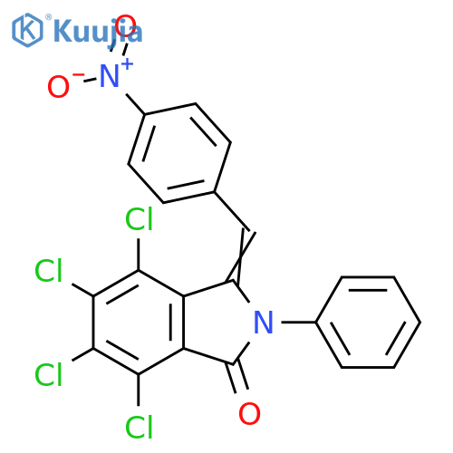 1H-Isoindol-1-one,4,5,6,7-tetrachloro-2,3-dihydro-3-[(4-nitrophenyl)methylene]-2-phenyl- structure