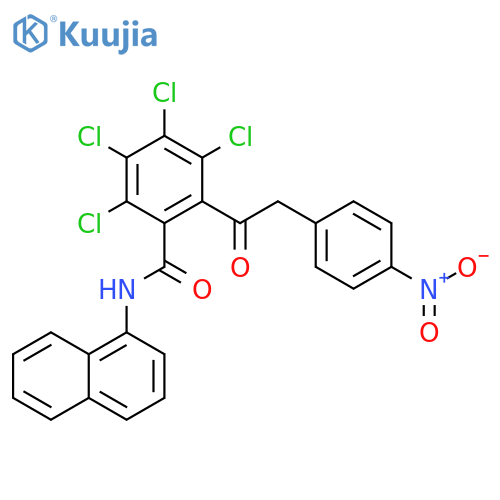 Benzamide,2,3,4,5-tetrachloro-N-1-naphthalenyl-6-[(4-nitrophenyl)acetyl]- structure