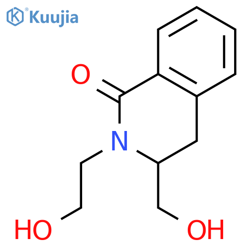 1(2H)-Isoquinolinone, 3,4-dihydro-2-(2-hydroxyethyl)-3-(hydroxymethyl)- structure