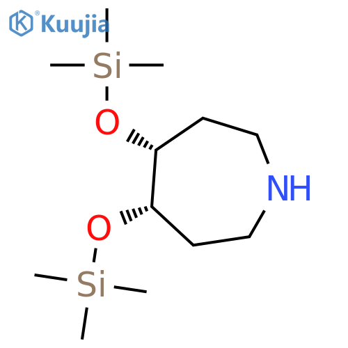 1H-Azepine, hexahydro-4,5-bis[(trimethylsilyl)oxy]-, cis- structure