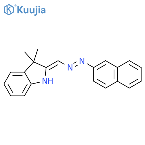 1H-Indole,2,3-dihydro-3,3-dimethyl-2-[[2-(2-naphthalenyl)diazenyl]methylene]- structure