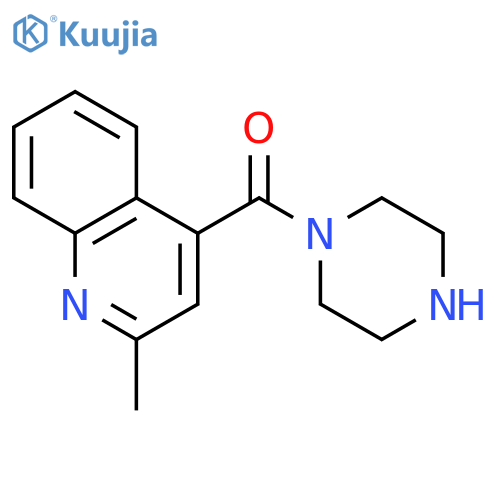 (2-methyl-4-quinolyl)-piperazin-1-yl-methanone structure
