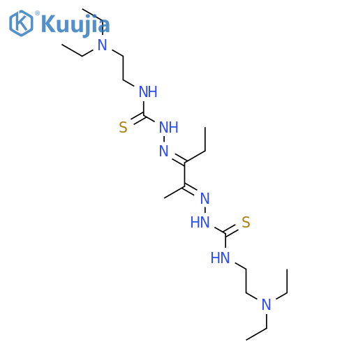 1-[2-(diethylamino)ethyl]-3-[(e)-[(2e)-2-[2-(diethylamino)ethylcarbamothioylhydrazinylidene]pentan-3-ylidene]amino]thiourea structure