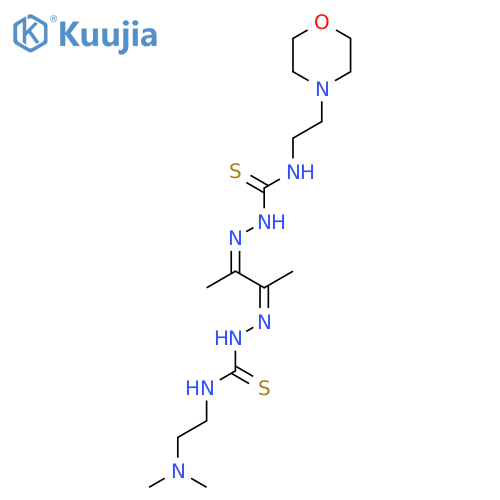 1-[2-(Dimethylamino)ethyl]-3-[(Z)-[(3Z)-3-(2-morpholin-4-ylethylcarbamothioylhydrazinylidene)butan-2-ylidene]amino]thiourea structure