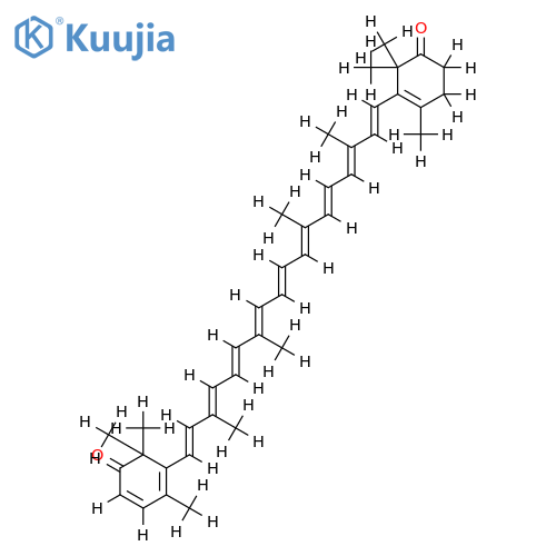 3,4-didehydro-beta,beta-caroten-2,2'-dione structure