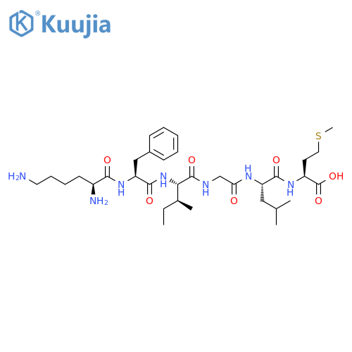 L-Methionine,N-[N-[N-[N-(N-L-lysyl-L-phenylalanyl)-L-isoleucyl]glycyl]-L-leucyl]- structure