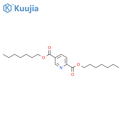 2,5-Pyridinedicarboxylic acid, diheptyl ester structure