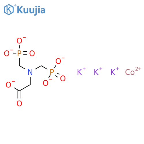 tripotassium [N,N-bis(phosphonomethyl)glycinato(5-)]cobaltate(3-) structure
