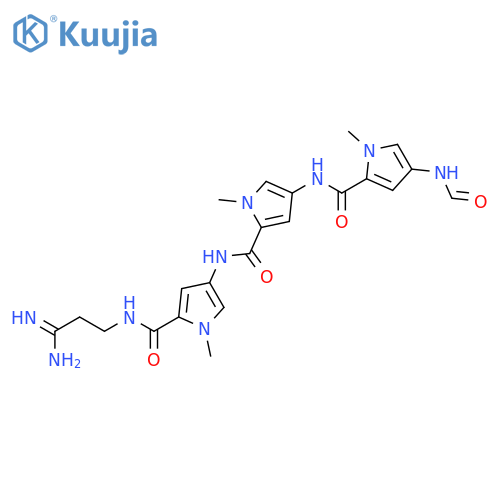 1H-Pyrrole-2-carboxamide,N-[5-[[(3-amino-3-iminopropyl)amino]carbonyl]-1-methyl-1H-pyrrol-3-yl]-4-[[[4-(formylamino)-1-methyl-1H-pyrrol-2-yl]carbonyl]amino]-1-methyl- structure
