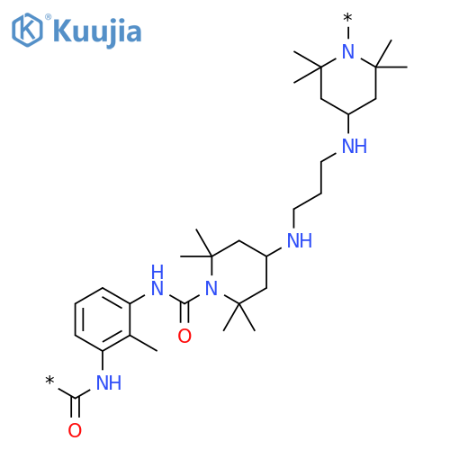 Poly[(2,2,6,6-tetramethyl-1,4-piperidinediyl)imino-1,3-propanediylimino(2,2,6,6-tetramethyl-4,1-piperidinediyl)carbonylimino(methyl-1,3-phenylene)iminocarbonyl] structure
