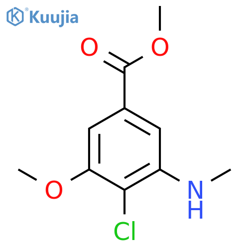 Benzoic acid, 4-chloro-3-methoxy-5-(methylamino)-, methyl ester structure