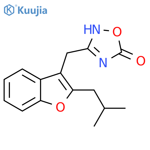 1,2,4-Oxadiazol-5(2H)-one,3-[[2-(2-methylpropyl)-3-benzofuranyl]methyl]- structure