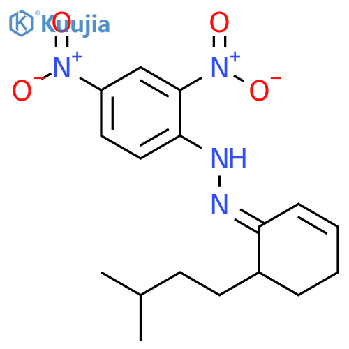 2-Cyclohexen-1-one, 6-(3-methylbutyl)-, (2,4-dinitrophenyl)hydrazone structure