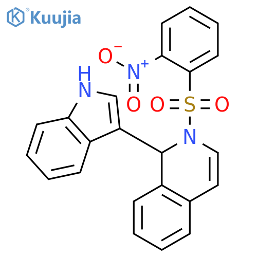 ISOQUINOLINE, 1,2-DIHYDRO-1-(1H-INDOL-3-YL)-2-[(2-NITROPHENYL)SULFONYL]- structure