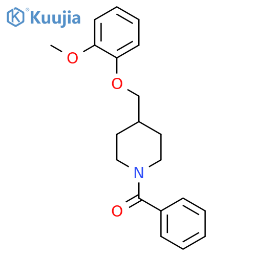 PIPERIDINE, 1-BENZOYL-4-[(2-METHOXYPHENOXY)METHYL]- structure