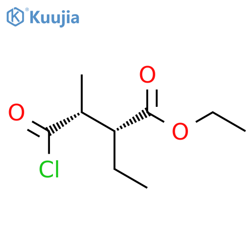 Butanoic acid, 4-chloro-2-ethyl-3-methyl-4-oxo-, ethyl ester, (R*,R*)- structure