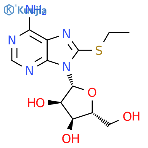 Adenosine, 8-(ethylthio)- structure