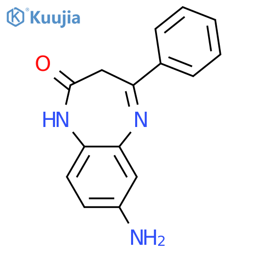 7-Amino-4-phenyl-1,3-dihydro-2H-1,5-benzodiazepin-2-one structure