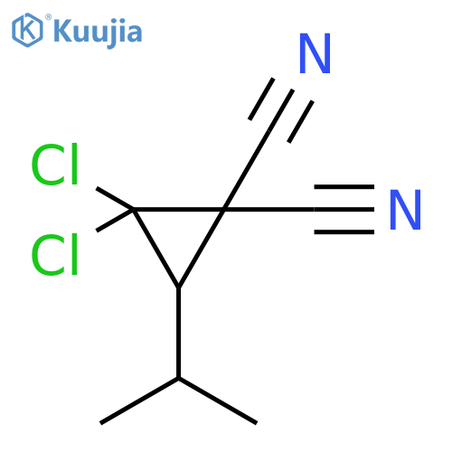 1,1-CYCLOPROPANEDICARBONITRILE, 2,2-DICHLORO-3-(1-METHYLETHYL)- structure
