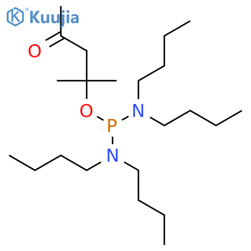 Phosphorodiamidous acid, tetrabutyl-, 1,1-dimethyl-3-oxobutyl ester structure