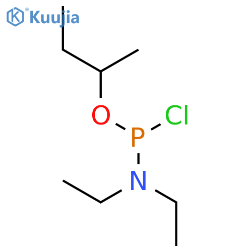 Phosphoramidochloridous acid, diethyl-, 1-methylpropyl ester structure