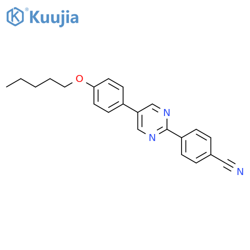 Benzonitrile, 4-[5-[4-(pentyloxy)phenyl]-2-pyrimidinyl]- structure