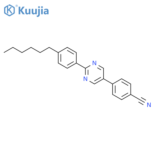 BENZONITRILE, 4-[2-(4-HEXYLPHENYL)-5-PYRIMIDINYL]- structure