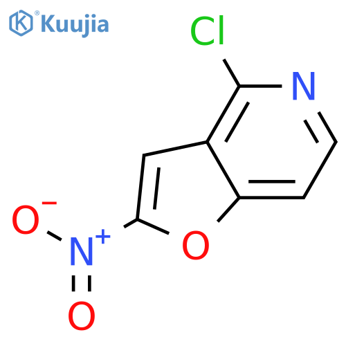 FURO[3,2-C]PYRIDINE, 4-CHLORO-2-NITRO- structure
