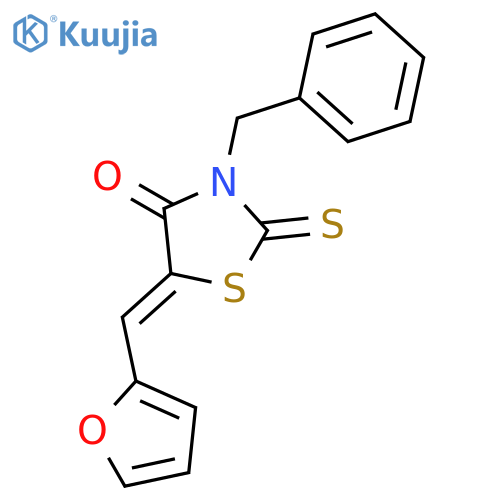 4-Thiazolidinone, 5-(2-furanylmethylene)-3-(phenylmethyl)-2-thioxo- structure