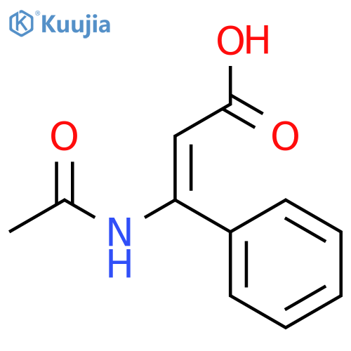 3-Acetamido-3-phenylacrylic acid structure