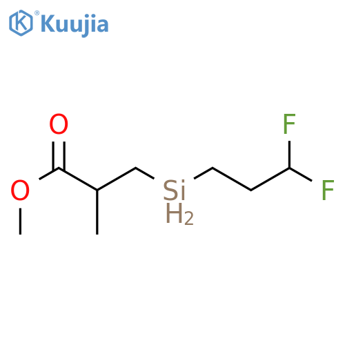 Propanoic acid, 3-(difluoropropylsilyl)-2-methyl-, methyl ester structure