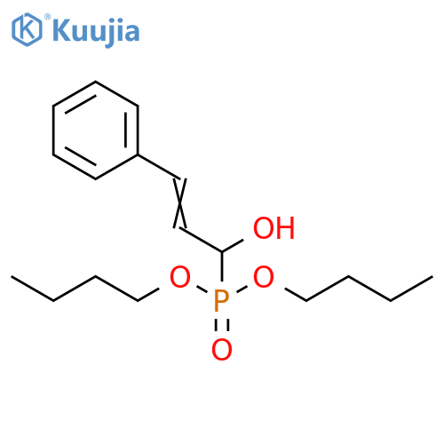 Phosphonic acid, (1-hydroxy-3-phenyl-2-propenyl)-, dibutyl ester structure