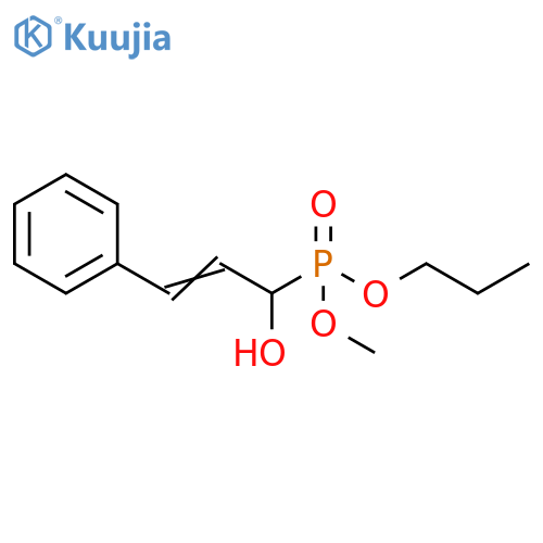 Phosphonic acid, (1-hydroxy-3-phenyl-2-propenyl)-, methyl propyl ester structure
