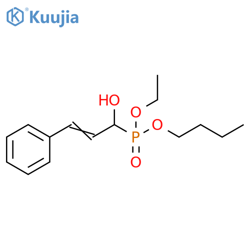 Phosphonic acid, (1-hydroxy-3-phenyl-2-propenyl)-, butyl ethyl ester structure