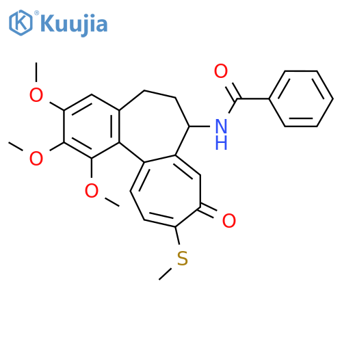 N-[(7S)-1,2,3-trimethoxy-10-(methylsulfanyl)-9-oxo-5,6,7,9-tetrahydrobenzo[a]heptalen-7-yl]benzamide structure