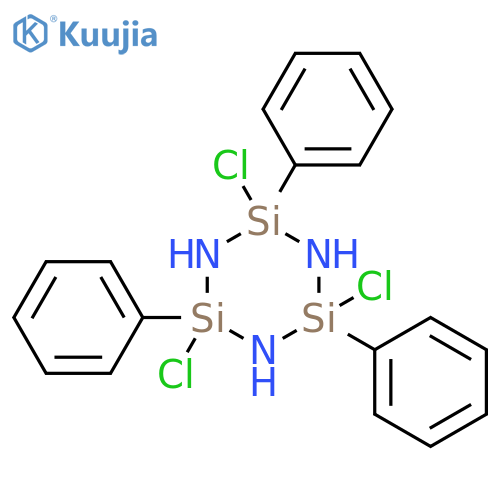 Cyclotrisilazane, 2,4,6-trichloro-2,4,6-triphenyl- structure