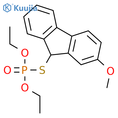 PHOSPHOROTHIOIC ACID, O,O-DIETHYL S-(2-METHOXY-9H-FLUOREN-9-YL) ESTER structure