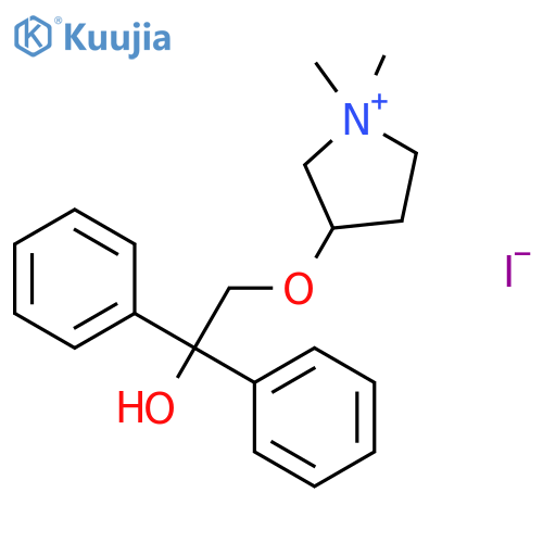 Pyrrolidinium, 3-(2-hydroxy-2,2-diphenylethoxy)-1,1-dimethyl-, iodide structure