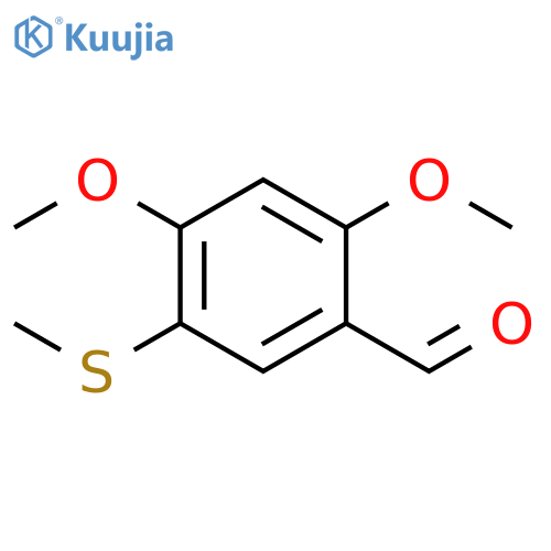 Benzaldehyde, 2,4-dimethoxy-5-(methylthio)- structure