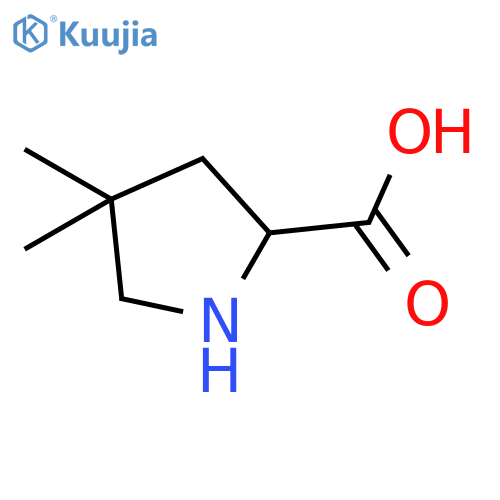 4,4-dimethylpyrrolidine-2-carboxylic acid structure