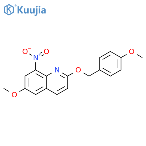 Quinoline, 6-methoxy-2-[(4-methoxyphenyl)methoxy]-8-nitro- structure