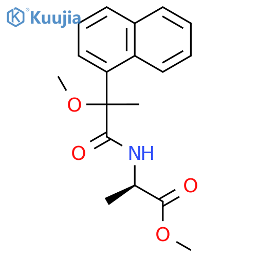 D-Alanine, N-[2-methoxy-2-(1-naphthalenyl)-1-oxopropyl]-, methyl ester structure