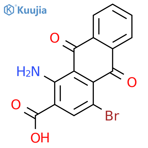 1-amino-4-bromo-9,10-dioxo-9,10-dihydroanthracene-2-carboxylic acid structure