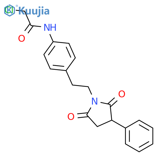 Acetamide,2-chloro-N-[4-[2-(2,5-dioxo-3-phenyl-1-pyrrolidinyl)ethyl]phenyl]- structure
