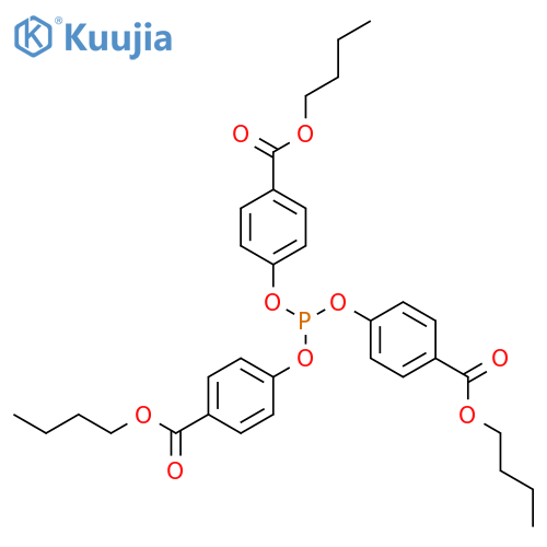 Benzoic acid, 4,4',4''-[phosphinidynetris(oxy)]tris-, tributyl ester structure