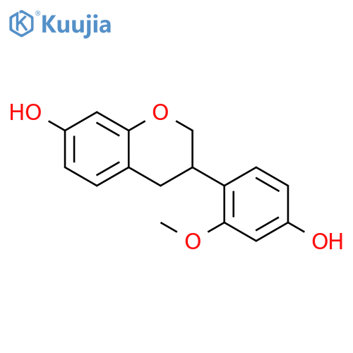 2H-1-Benzopyran-7-ol,3,4-dihydro-3-(4-hydroxy-2-methoxyphenyl)- (9CI) structure