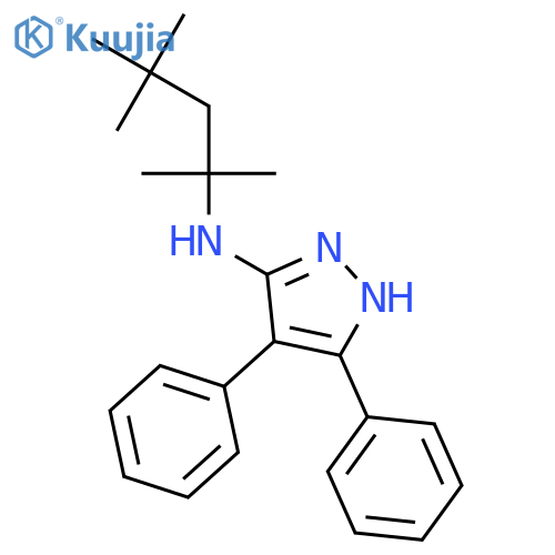 1H-Pyrazol-3-amine, 4,5-diphenyl-N-(1,1,3,3-tetramethylbutyl)- structure